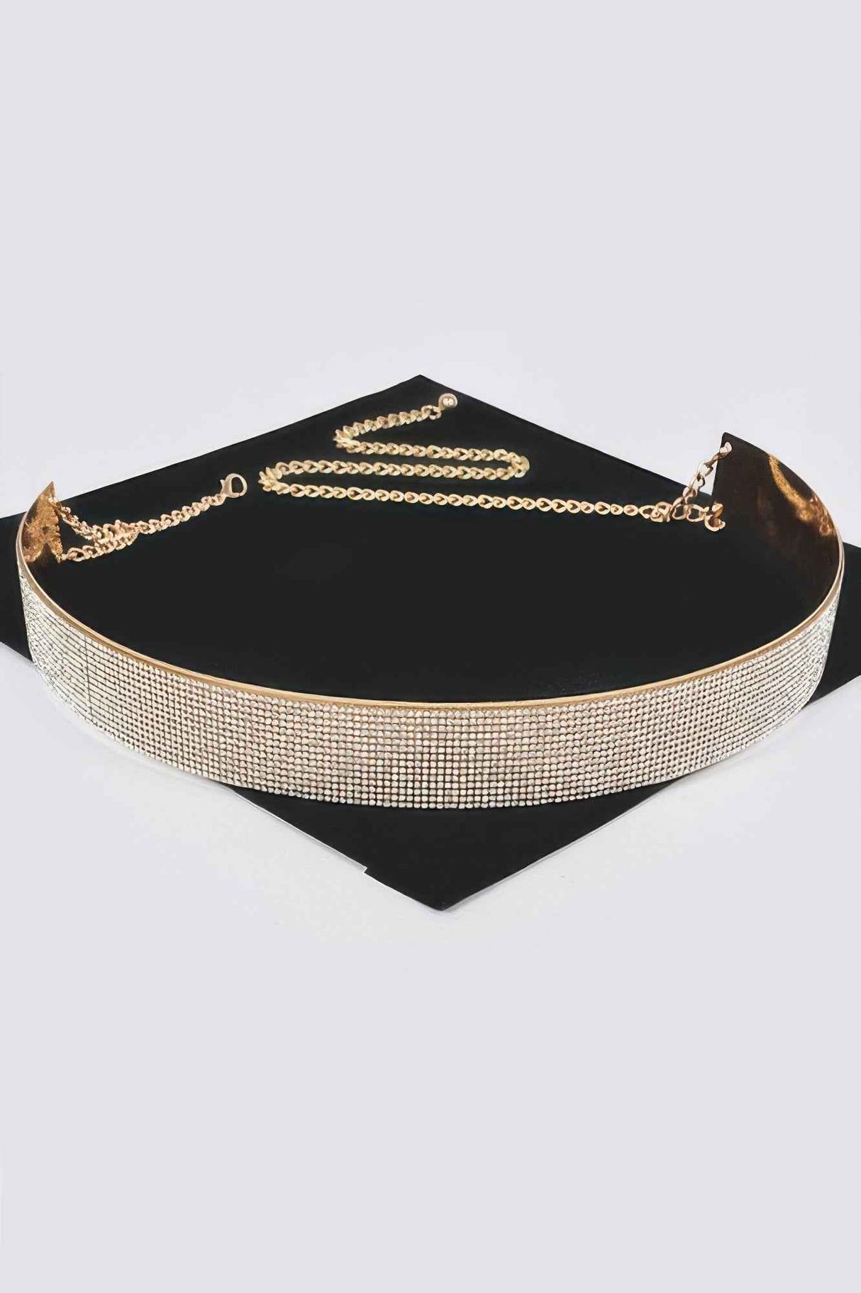 Rhinestone Metal Waist Belt