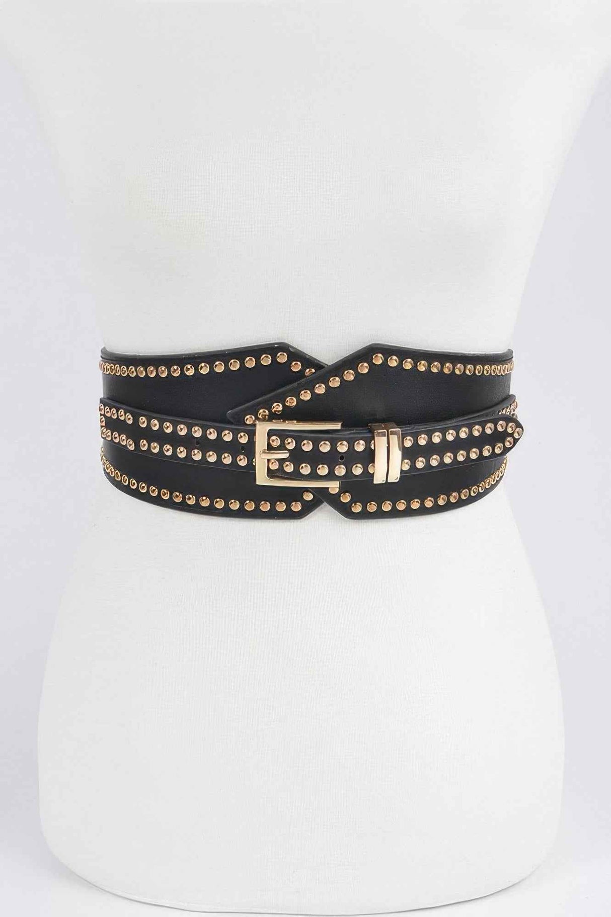Studded Wide Stretch Belt