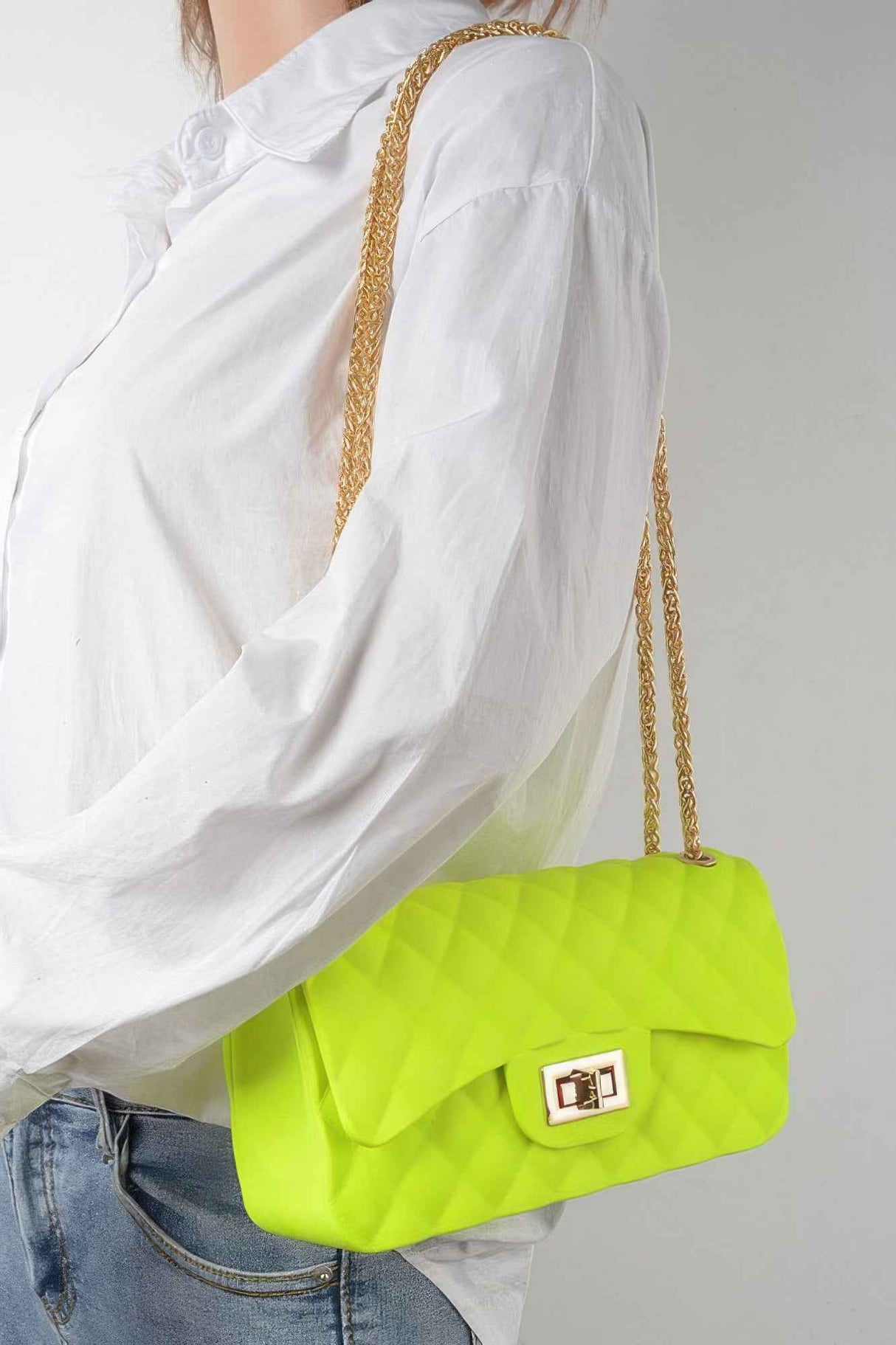 Jelly Classic Quilted Shape Clutch