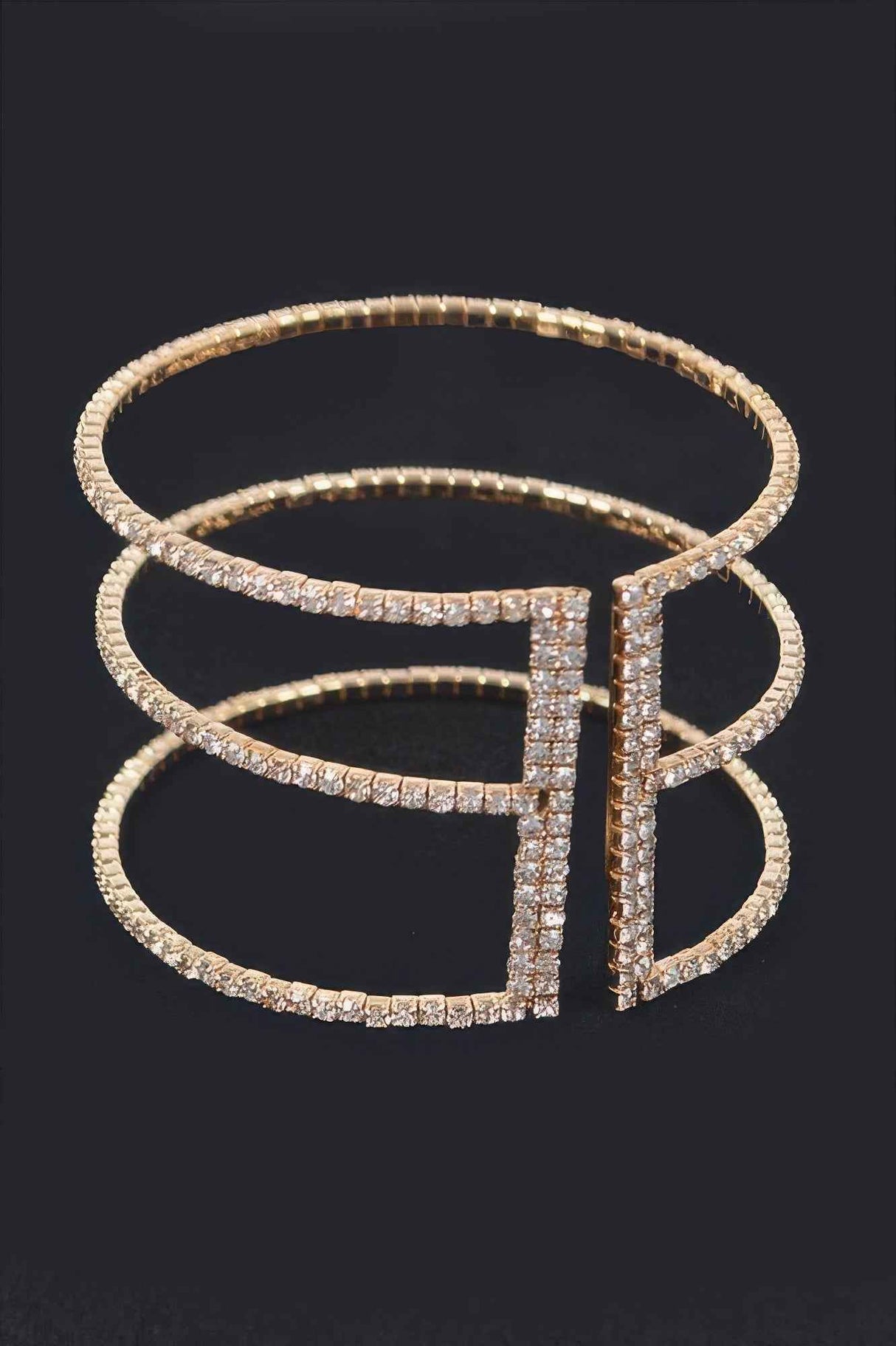 Start A Trend Sparkly Rhinestone Open Bracelet