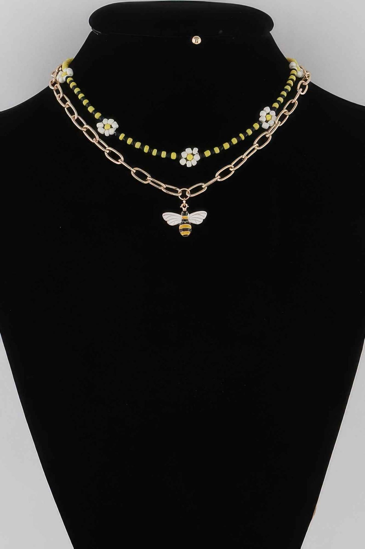 Multi Flower Charms Necklace