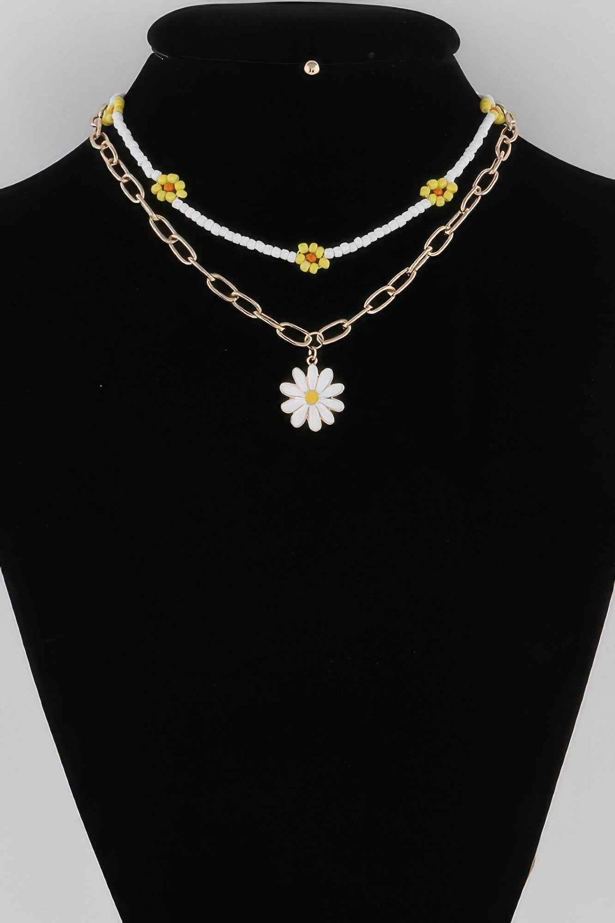 Multi Flower Charms Necklace