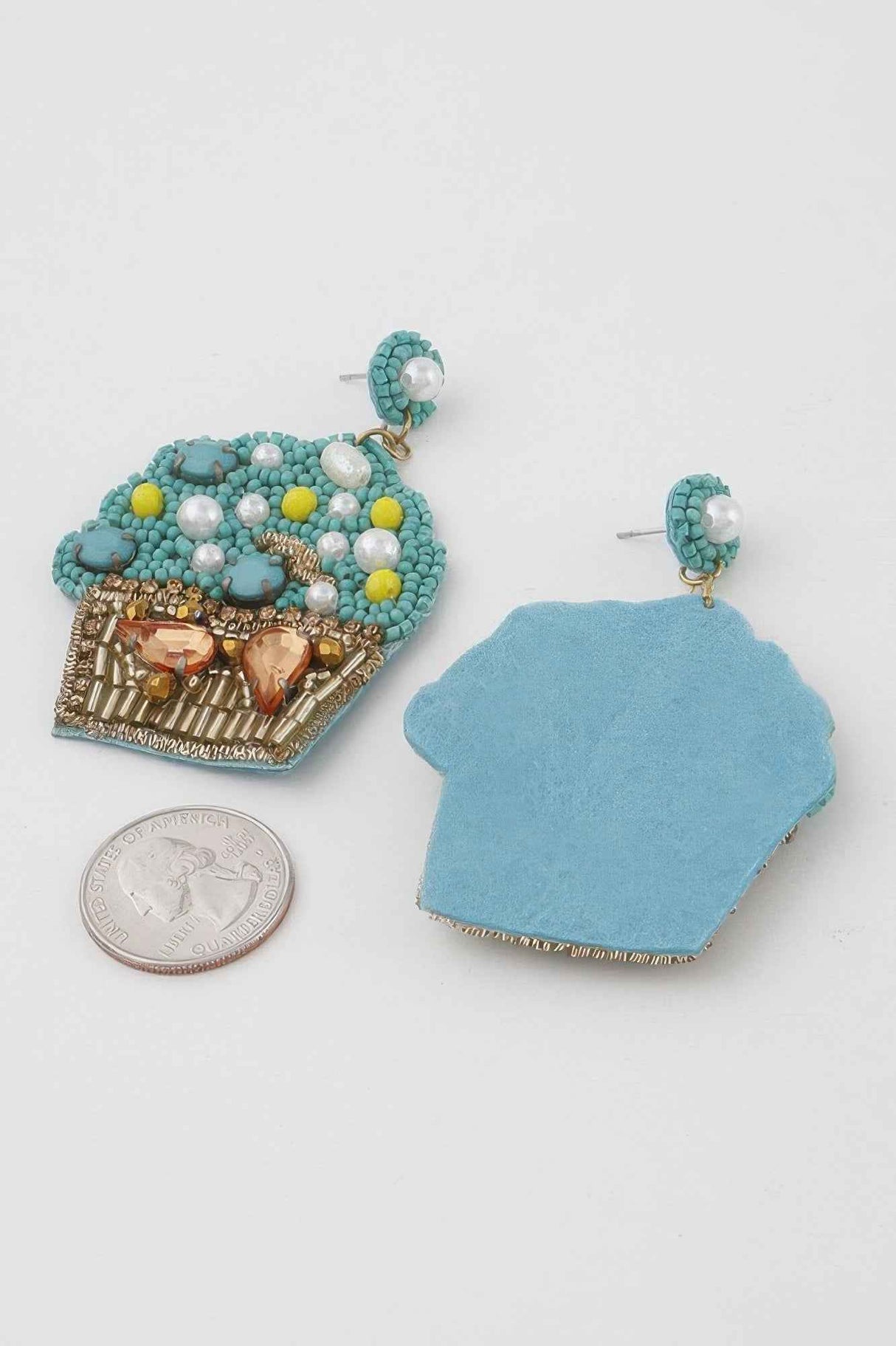 Beaded Cupcake Earrings