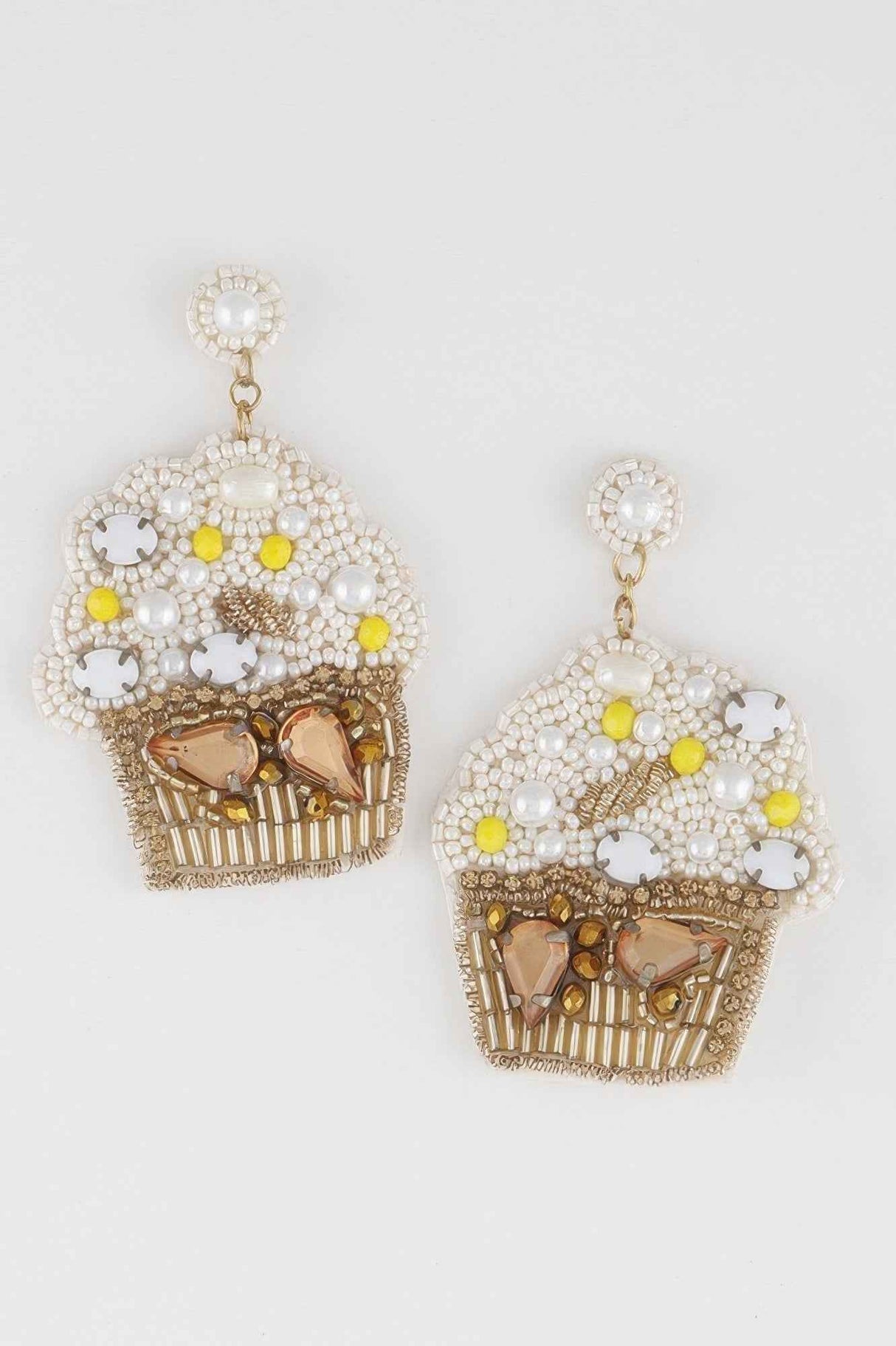 Beaded Cupcake Earrings