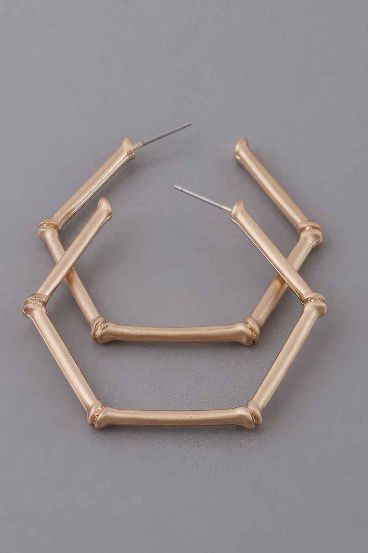 Hexagon Hoop Earrings