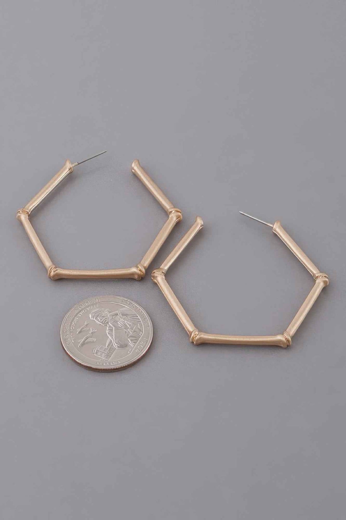 Hexagon Hoop Earrings