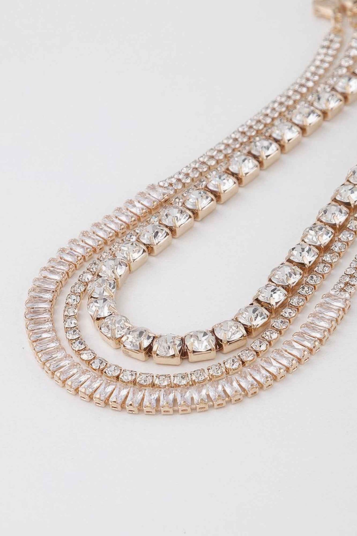 Triple Jewel Choker Necklace