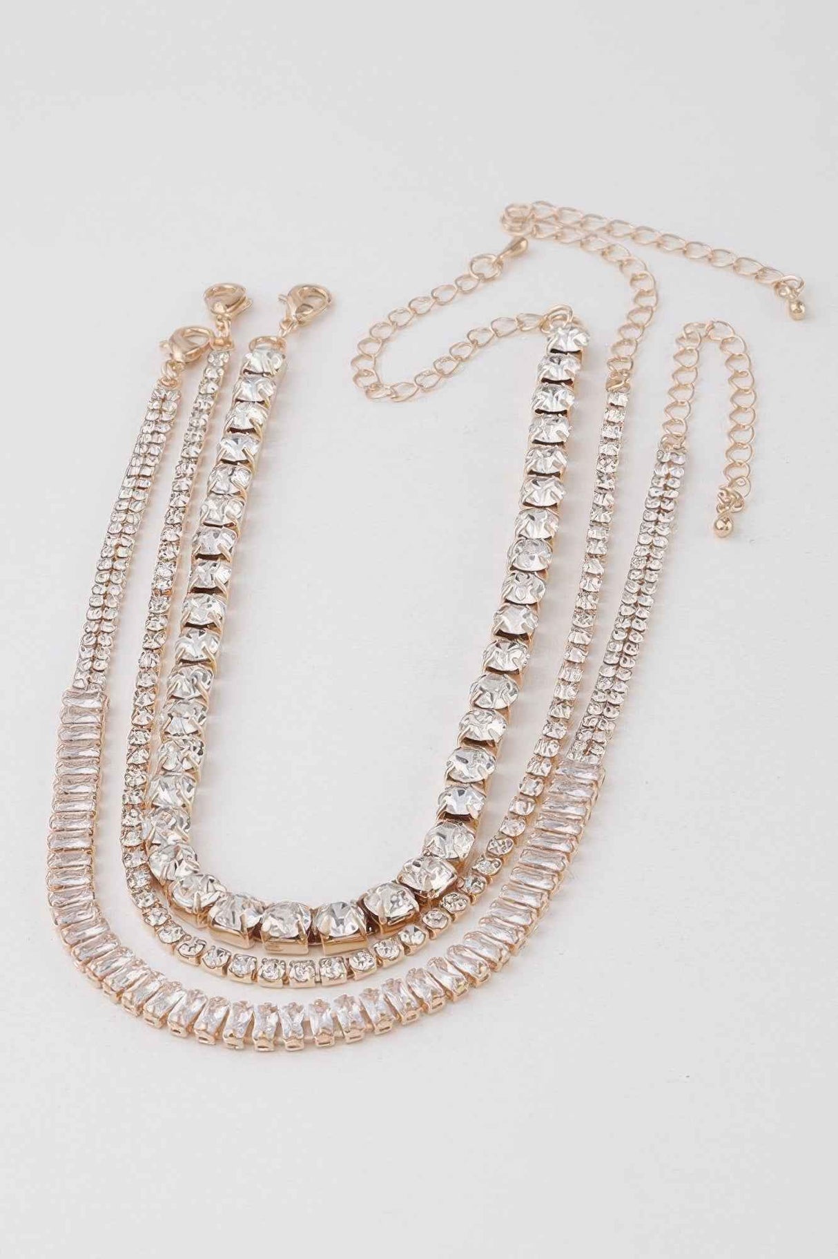 Triple Jewel Choker Necklace
