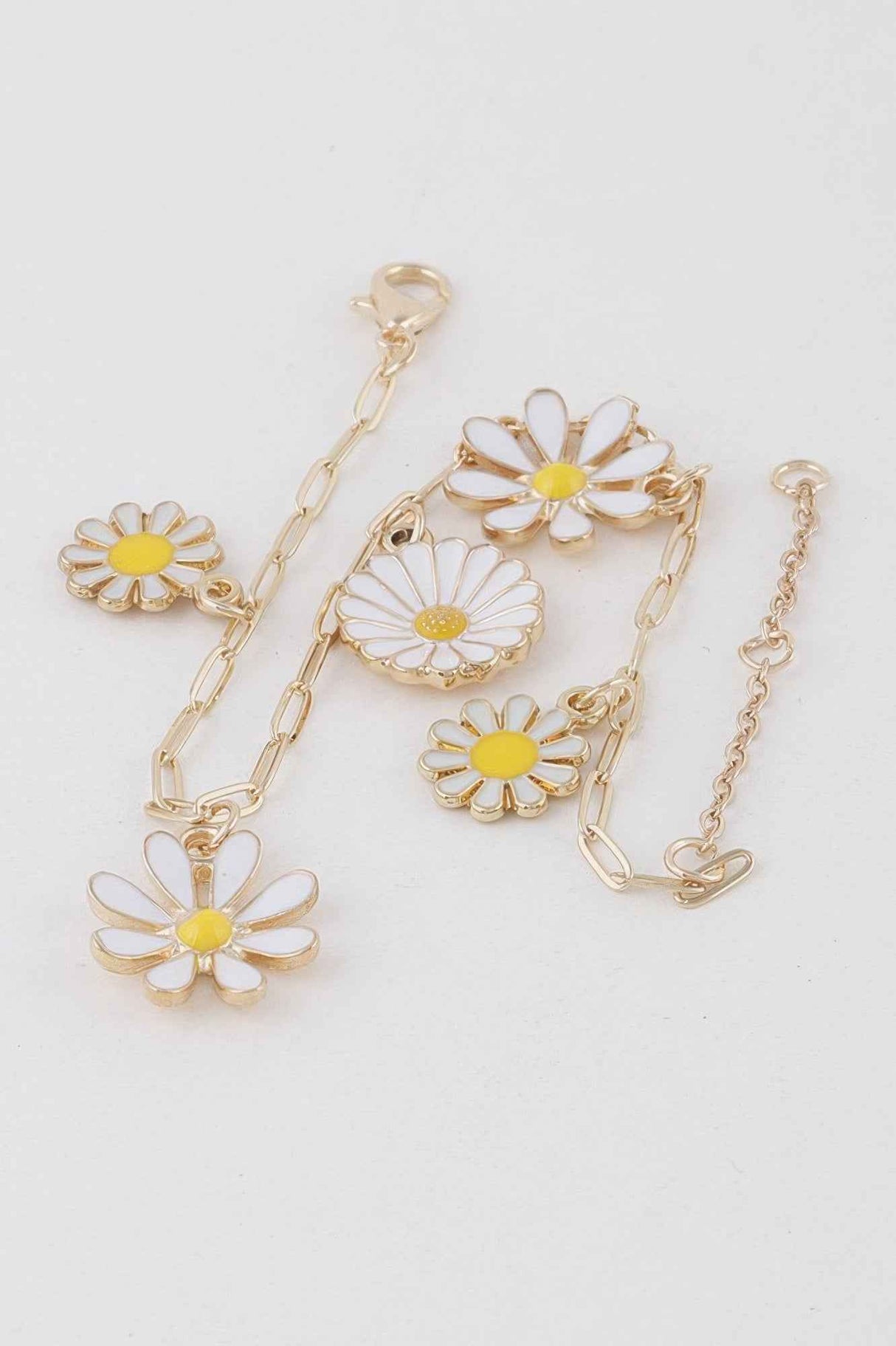 Multi Flower Charm Bracelet