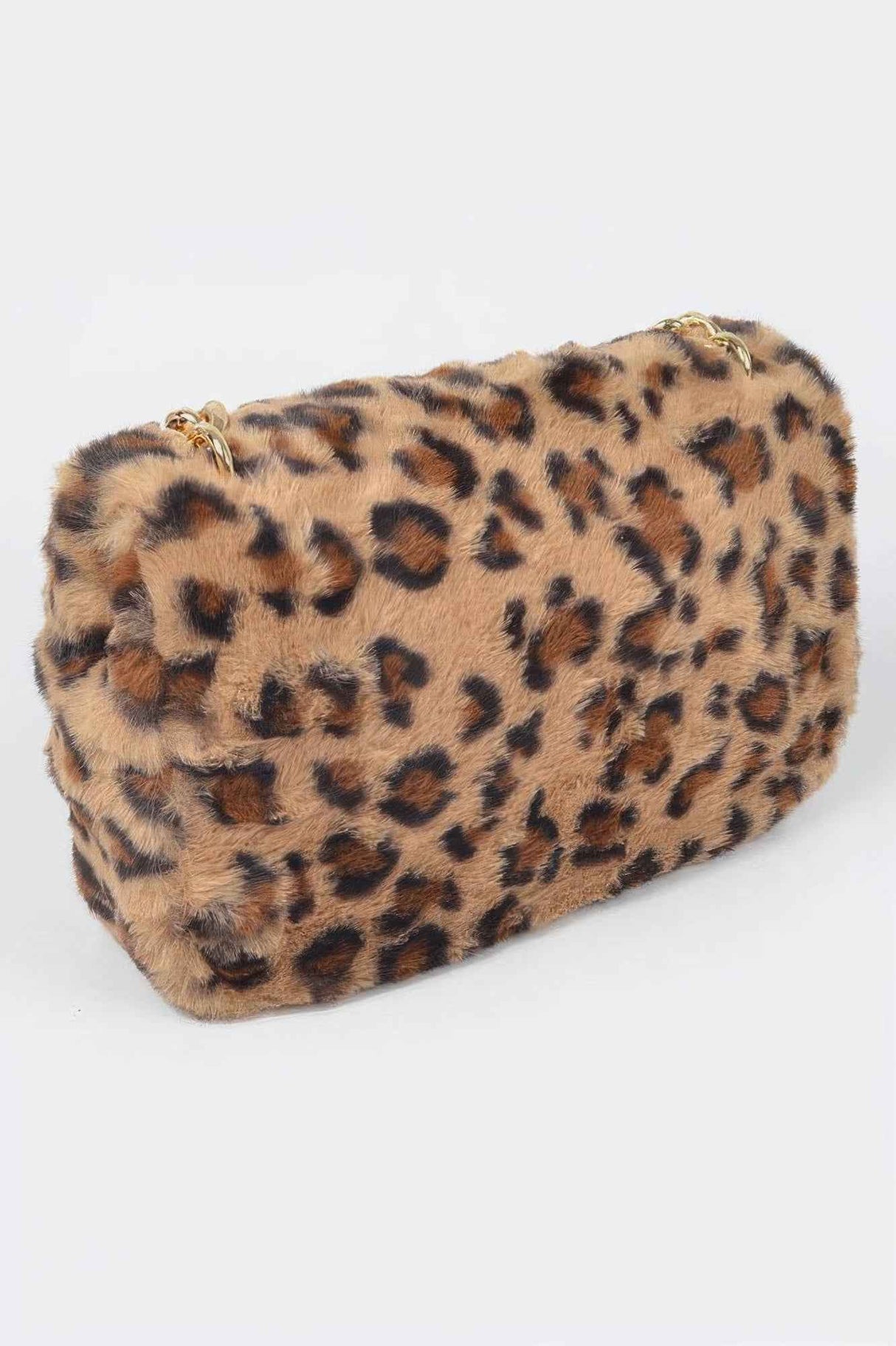 Faux Leo Fur Shoulder Bag