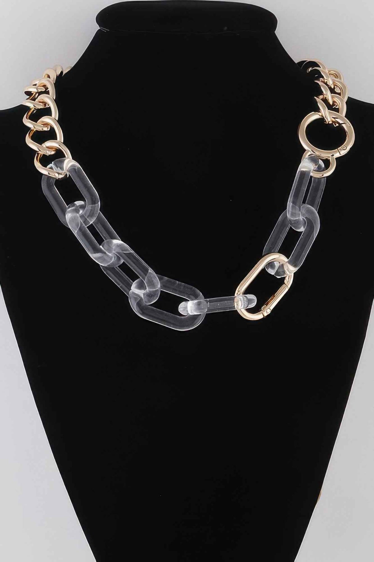Clear Double Chain Necklace
