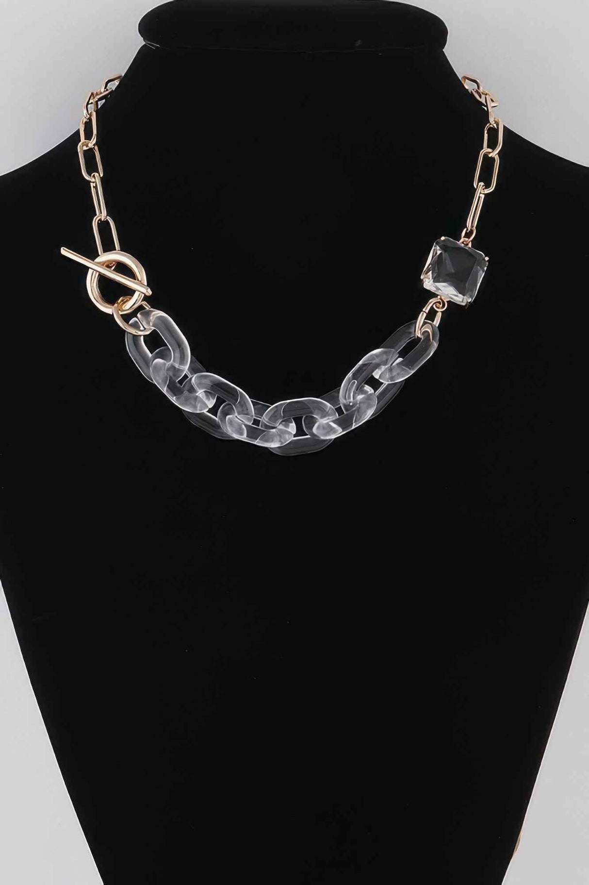 Double Chain Toggle Necklace