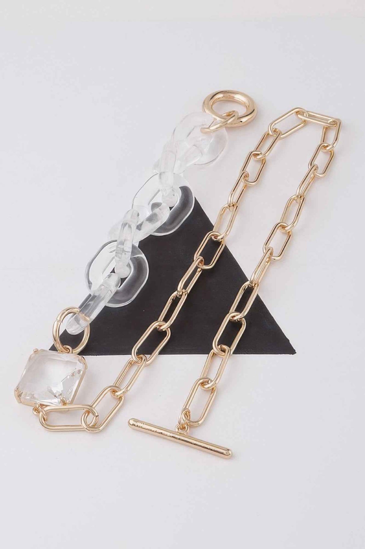 Double Chain Toggle Necklace