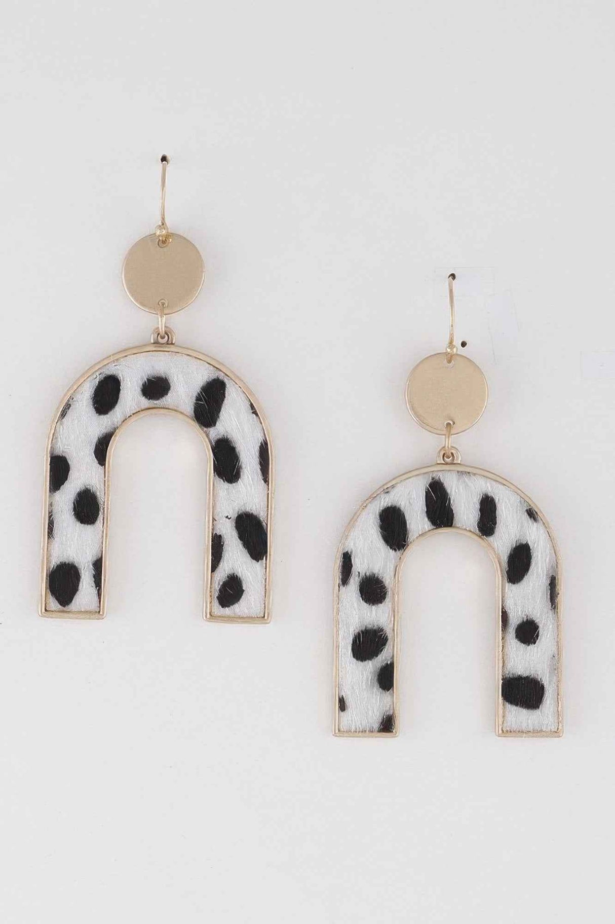 Animal Print Arch Earrings