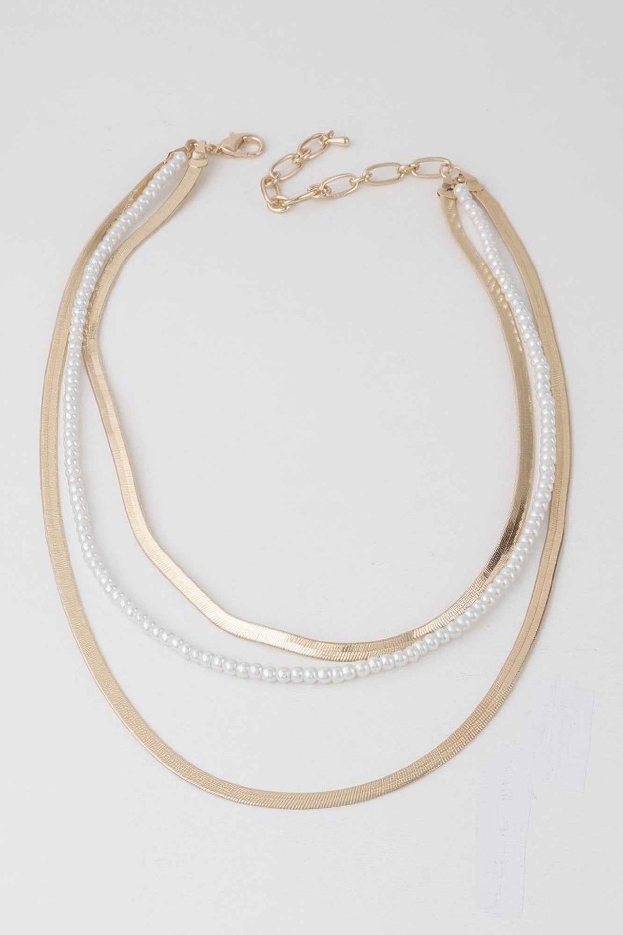 Snake Chain N Pearl Necklace