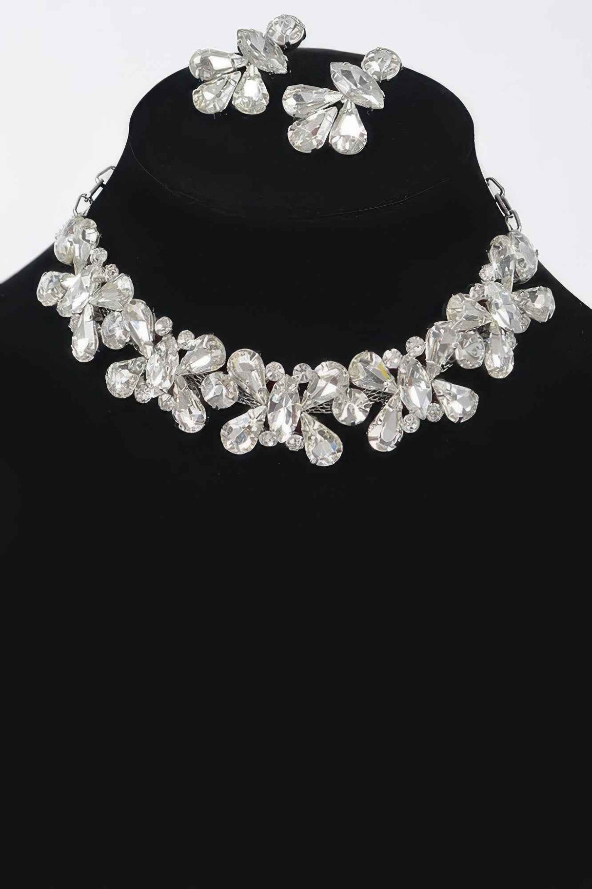 Ab Stone Earring And Necklace Set