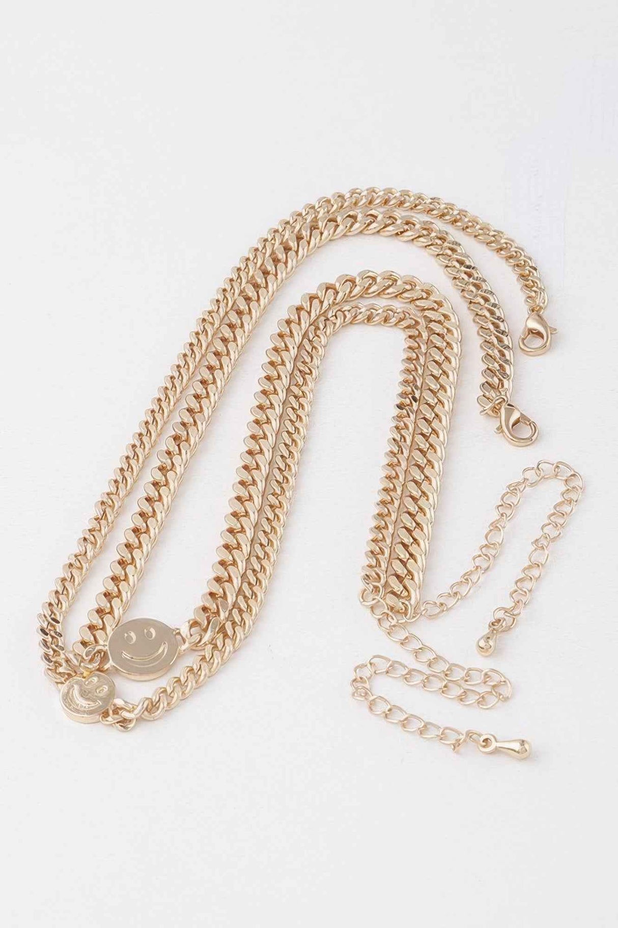 Smiley Face Duo Choker Necklace