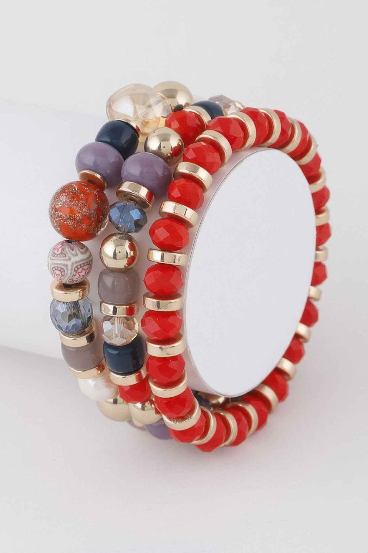 Multi Stone N Bead Bracelets