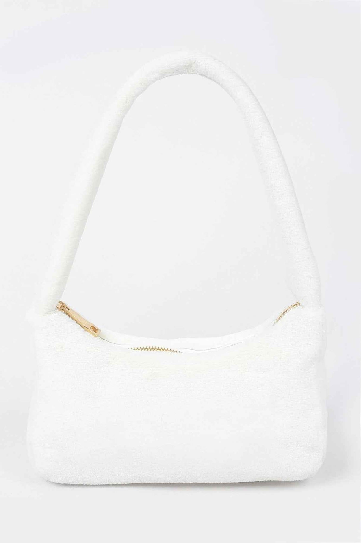 Solid Faux Fur Shoulder Bag