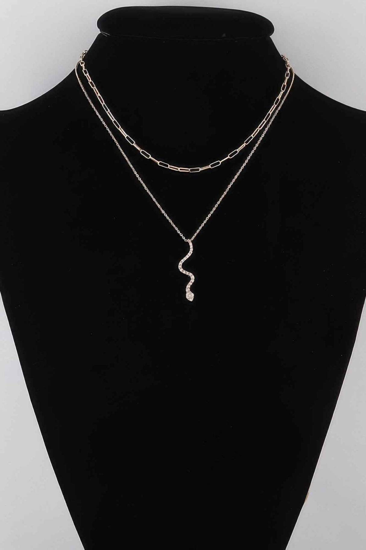 Jeweled Snake Pendant Necklace