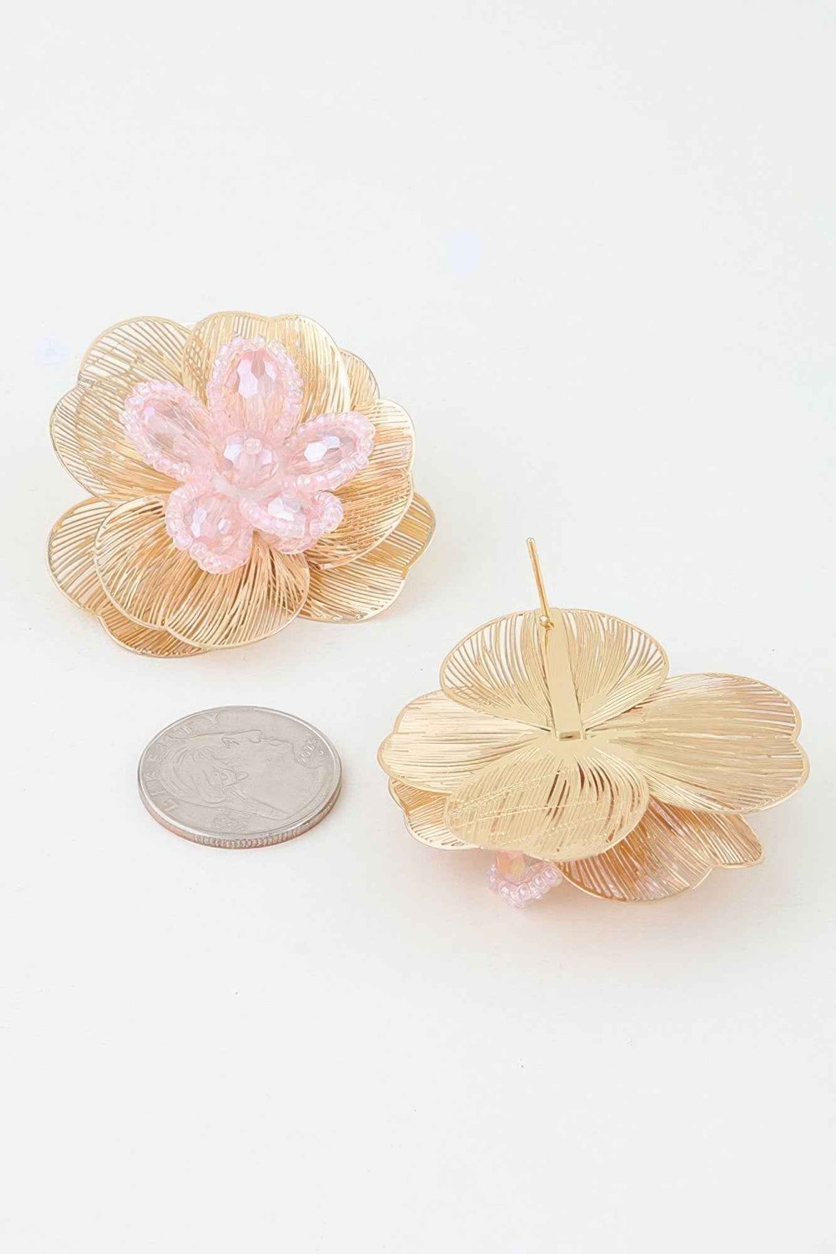 Crystal Beaded Blossom Earrings