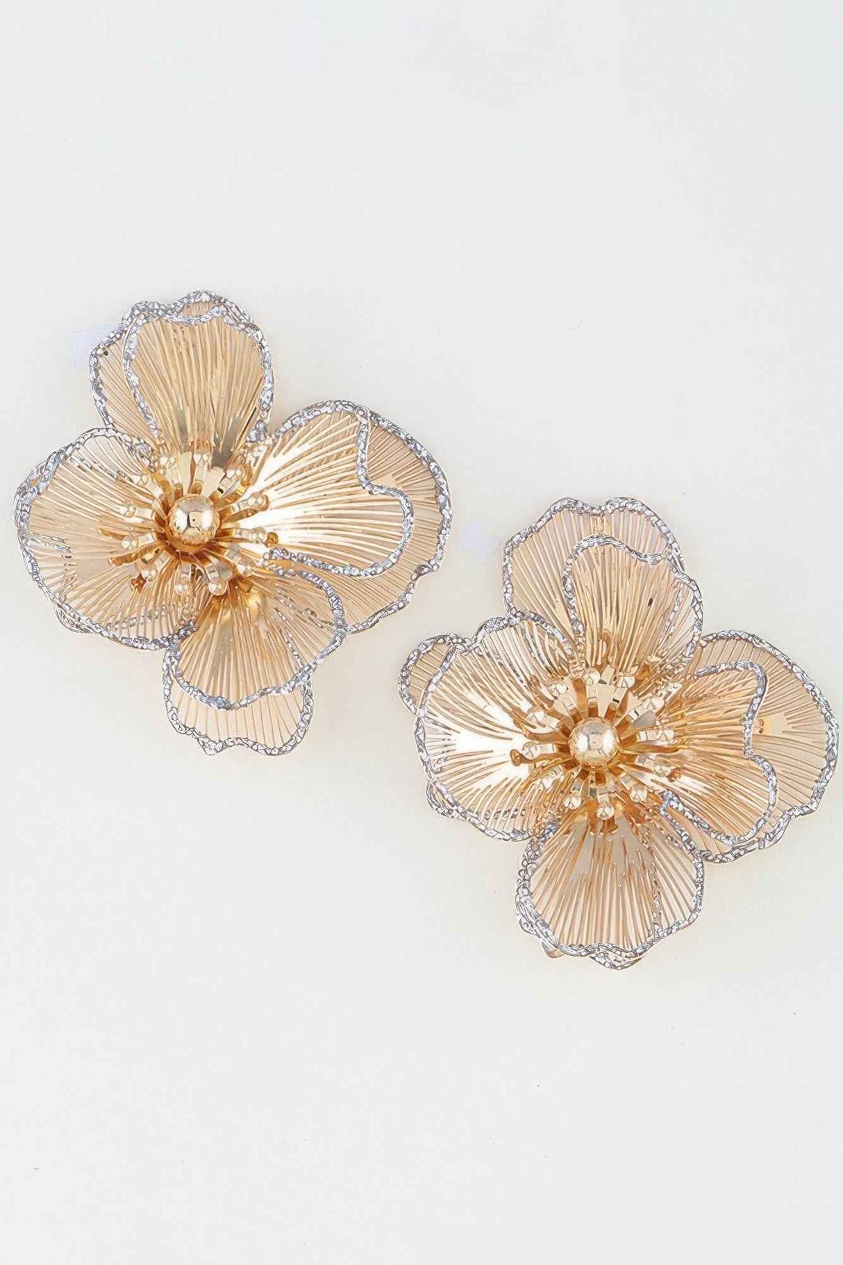 Delicate Glitter Blooming Flower Earrings