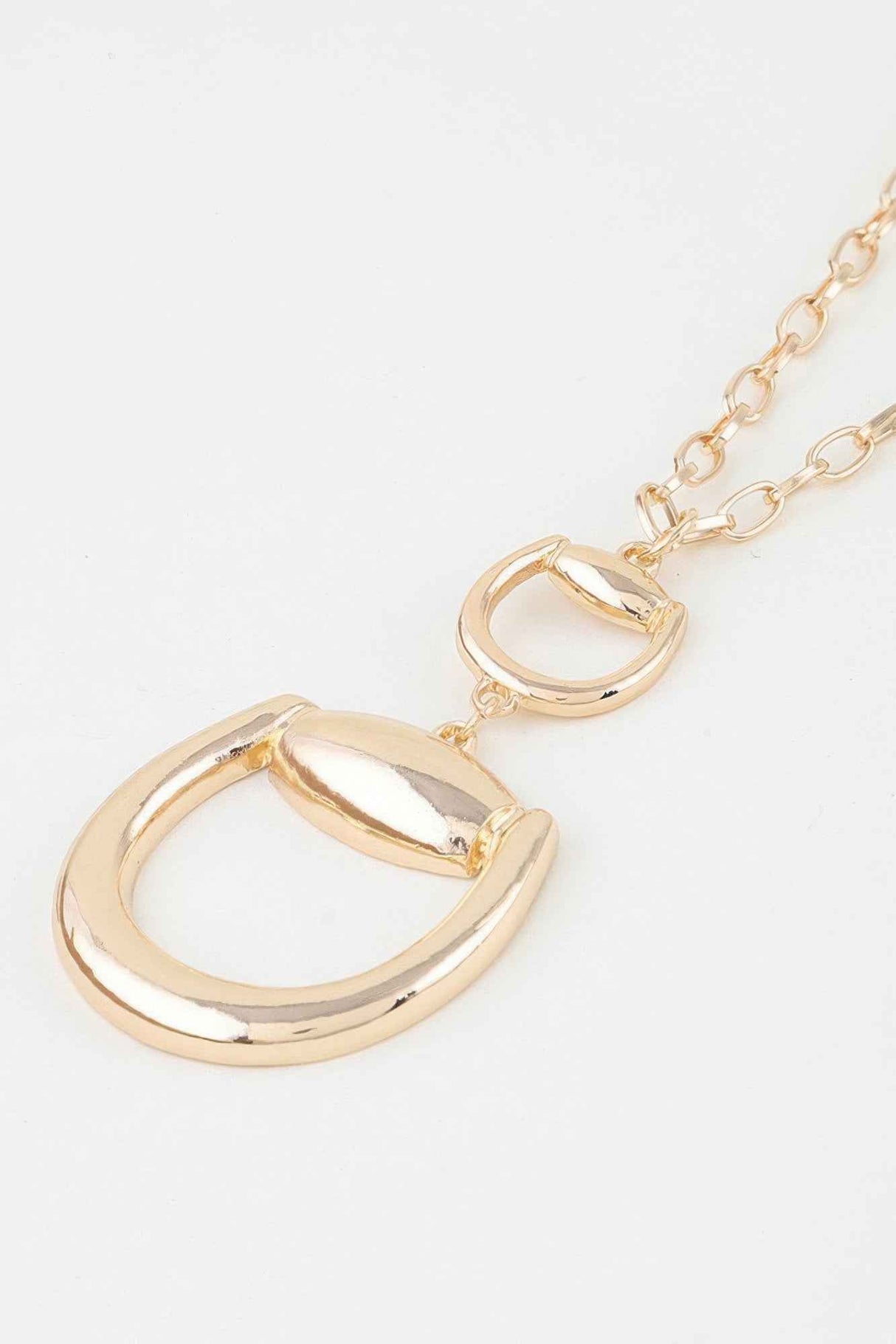 Double Polished Toggle Chain Drop Necklace
