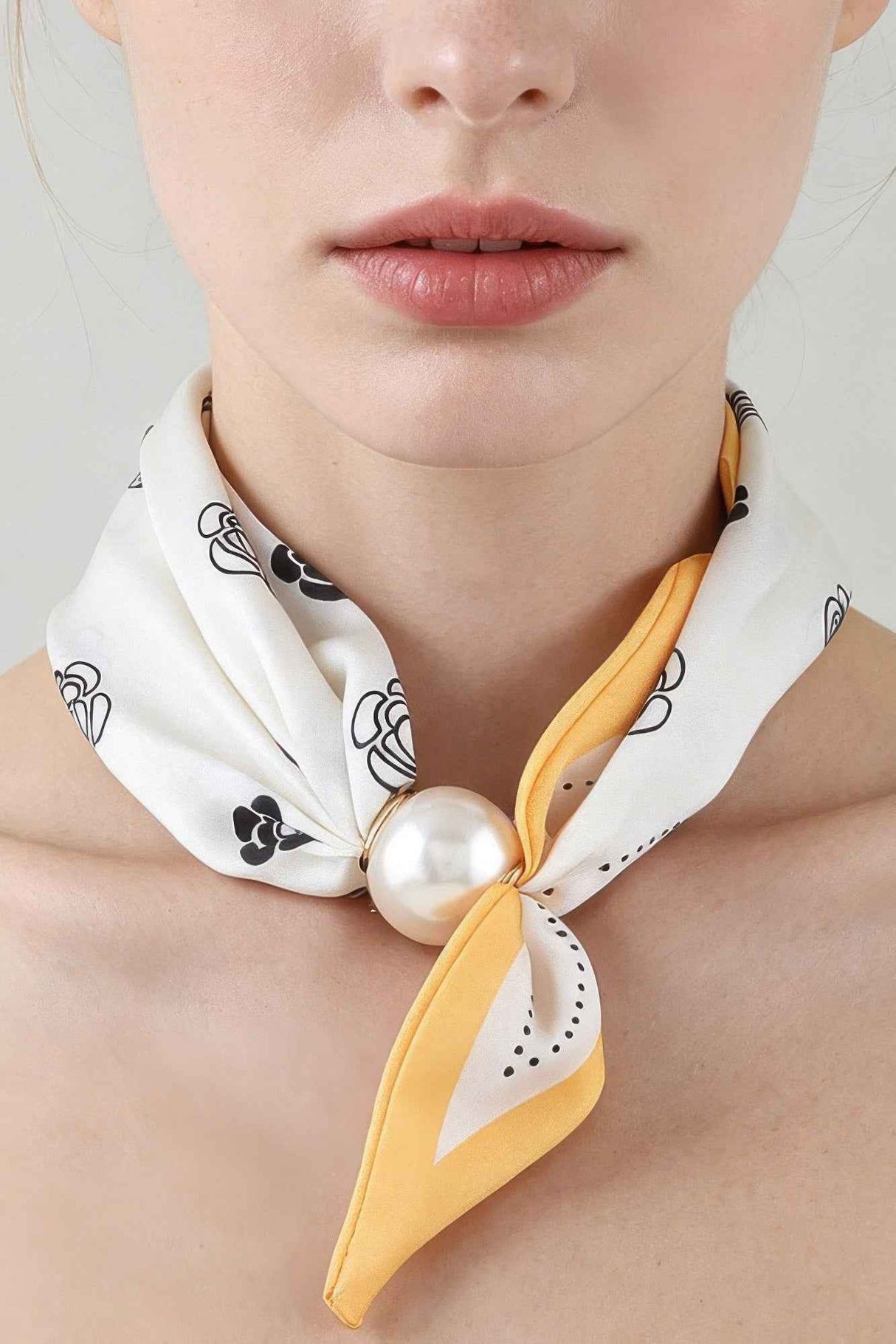 Rose Scarf Wrap Necklace