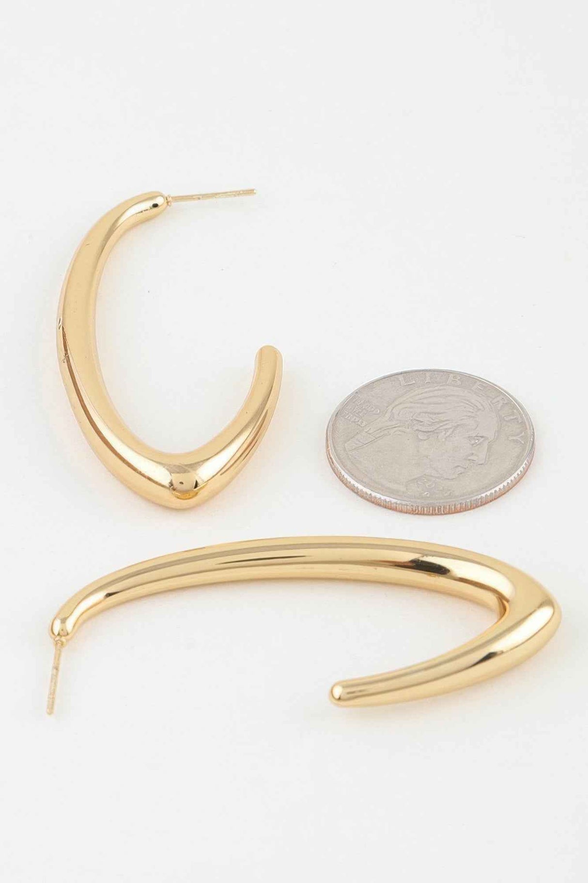 Polished Cateye Hoop Earrings