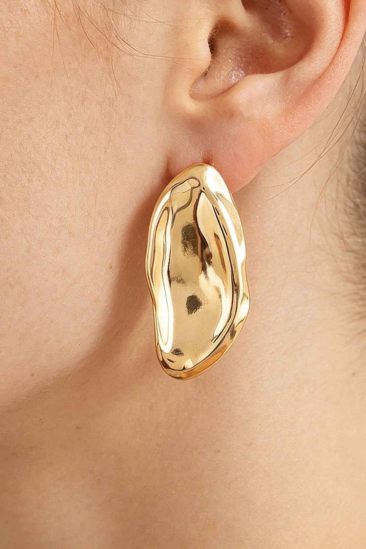 Hammered Fashion Drop Earrings