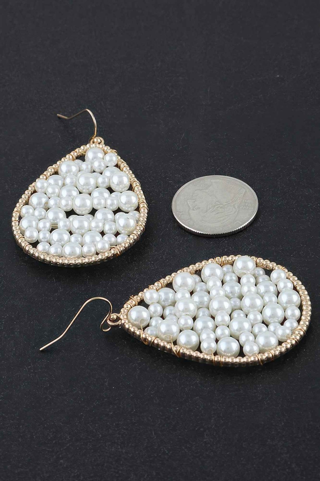 Pearls In A Teardrop Earrings