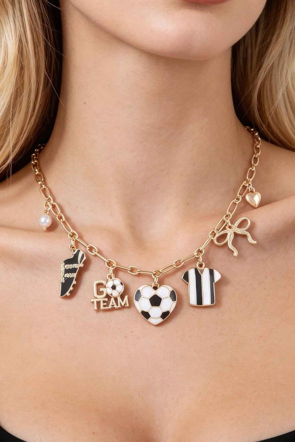 Varsity Vibes Soccer Charm Necklace