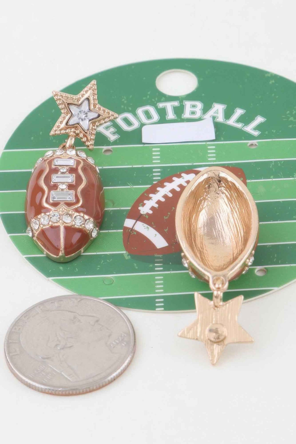 Game Day Glam Football Earrings