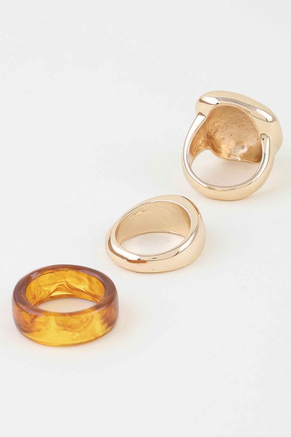 Modern Triple Band Statement Rings Set