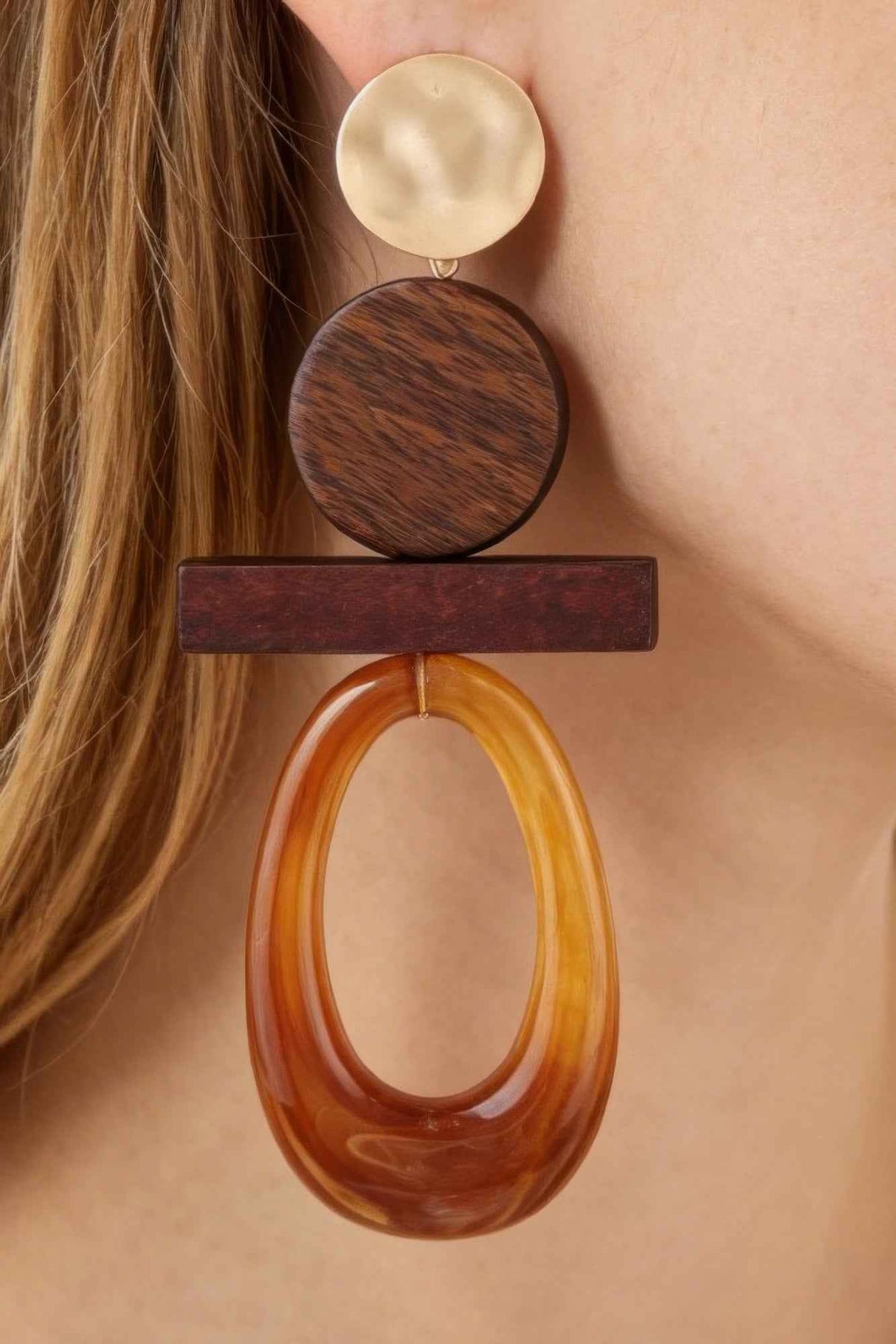 Modern Earth Drop Earrings