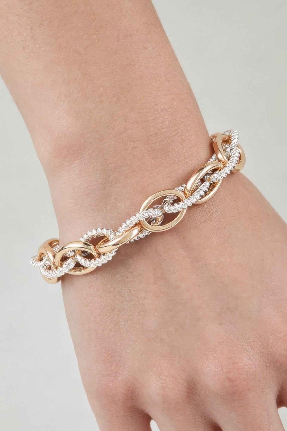 Multi Intertwined Twisted Chain Bracelet