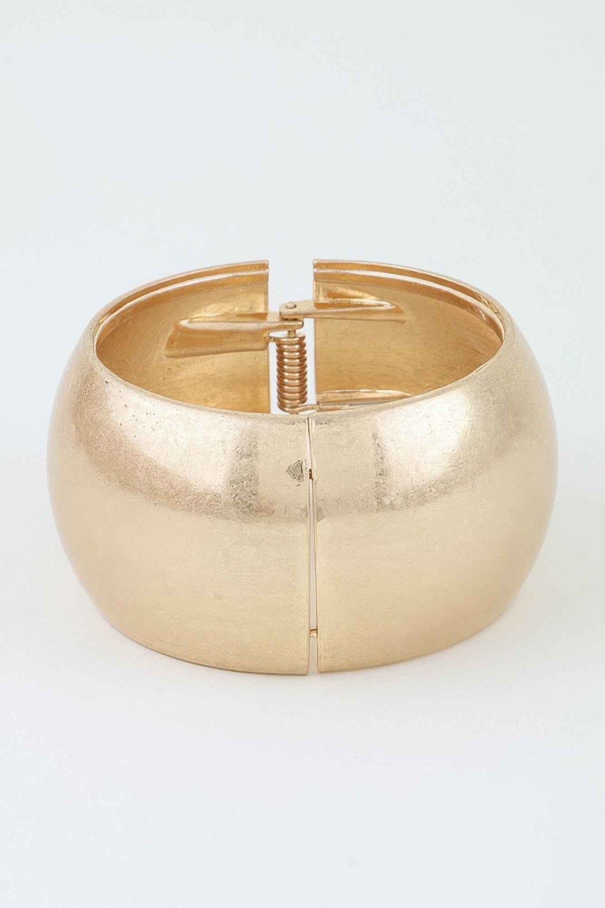 Polished Matte Wide Dome Cuff Bracelet