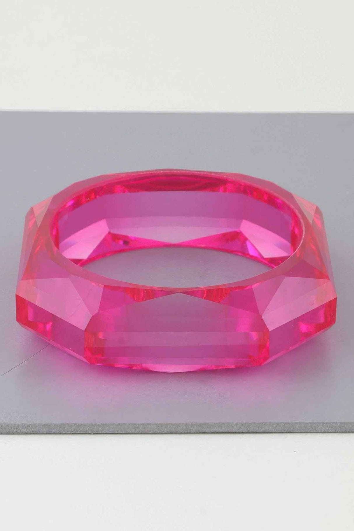 Geometric Crystal Stone Cuff Bracelet