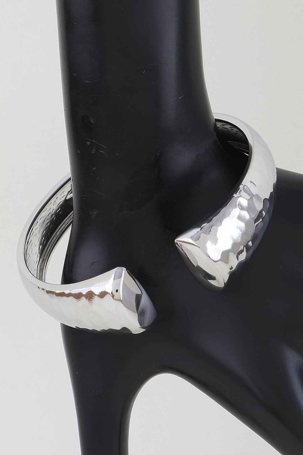 Hammered Open Clasp Cuff Bracelet