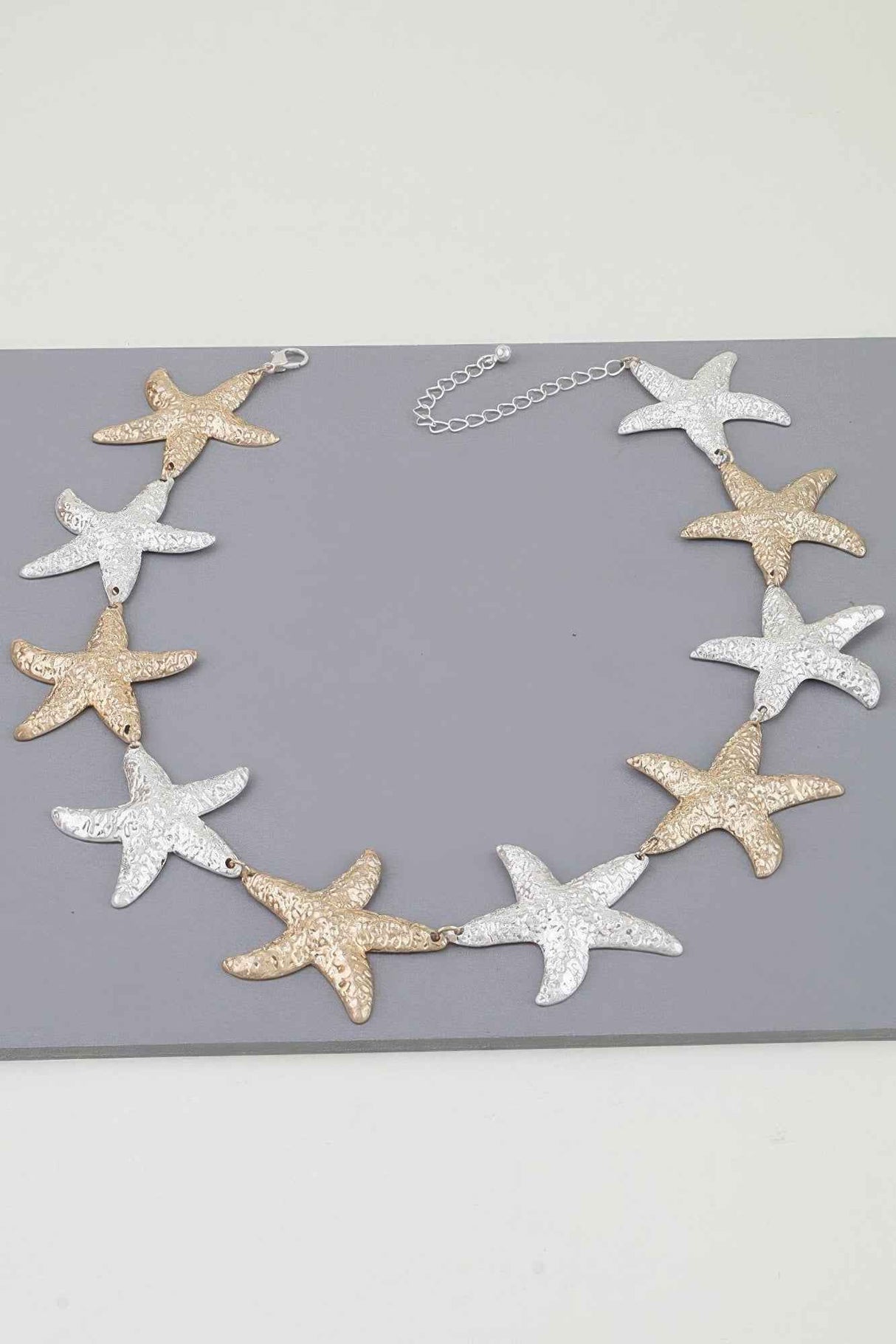 Multi Hammered Starfish Necklace