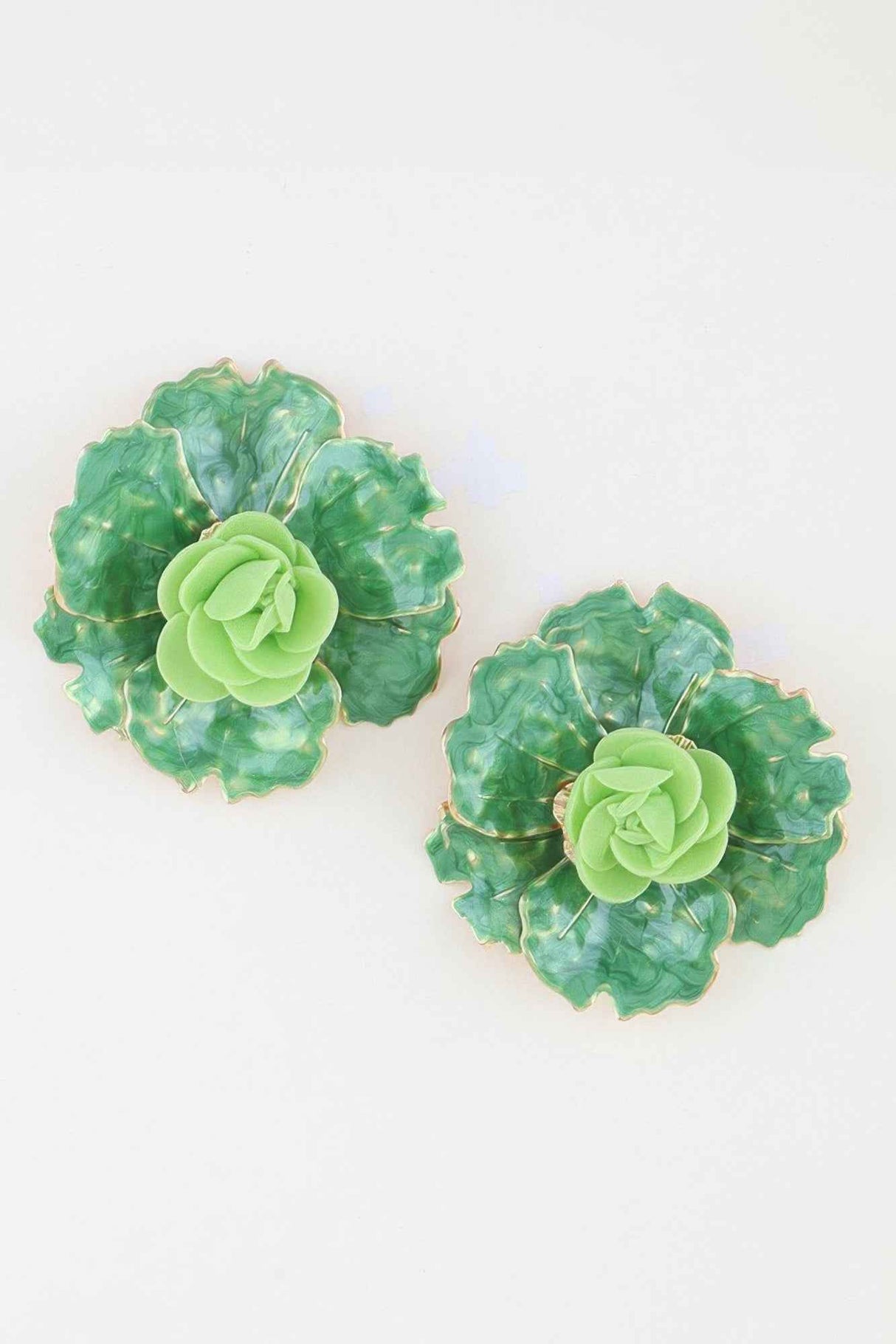 Blooming Watercolor Flower Earrings