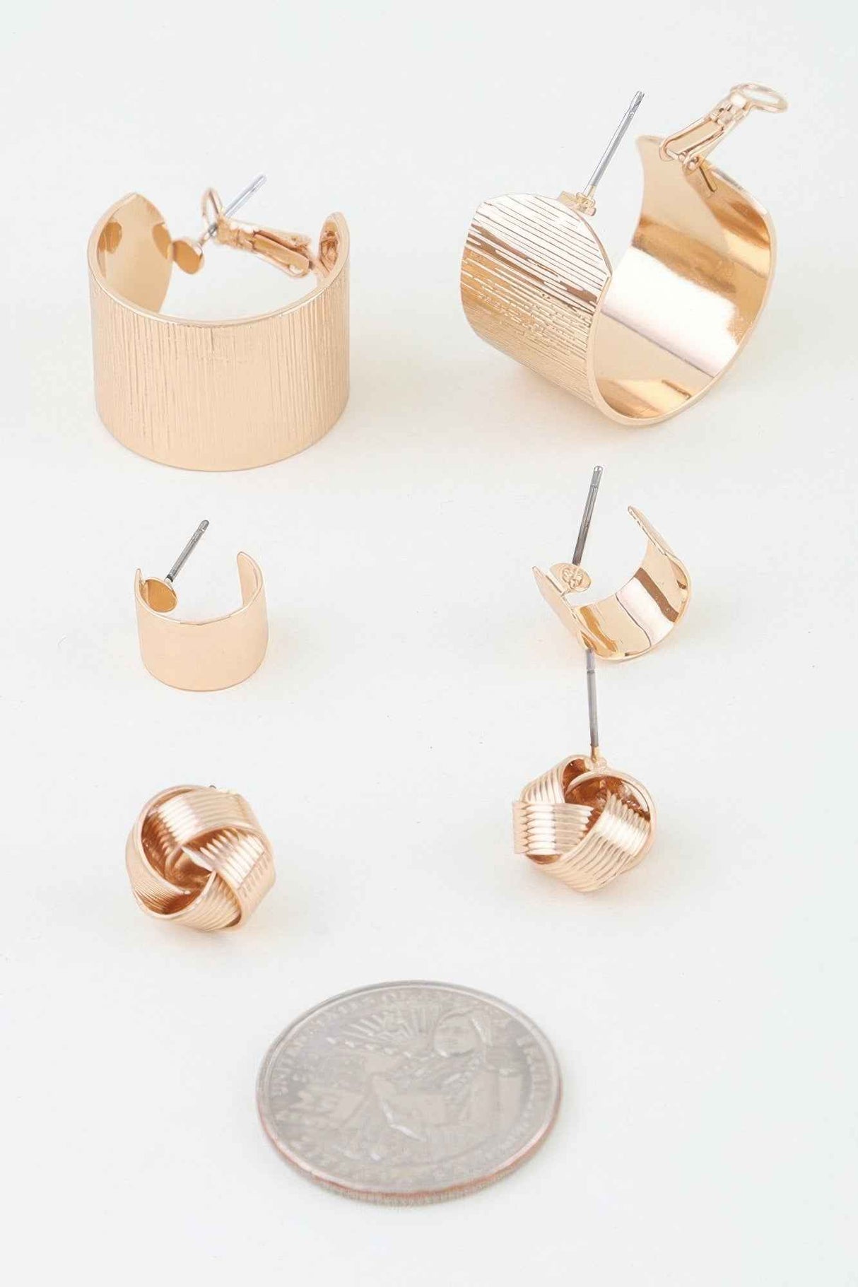 Carved Modern Hoop Earrings