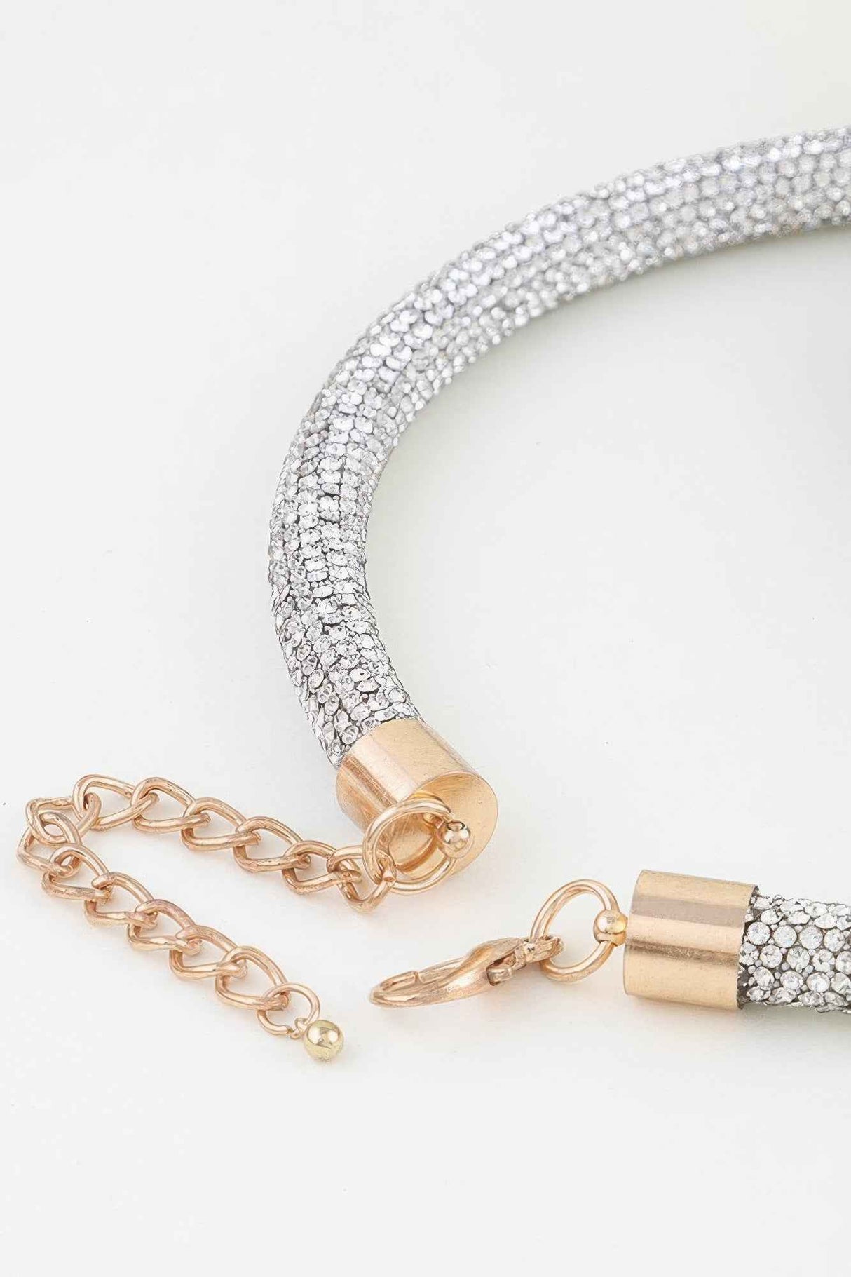 Bejeweled Blooming Flower Choker Necklace