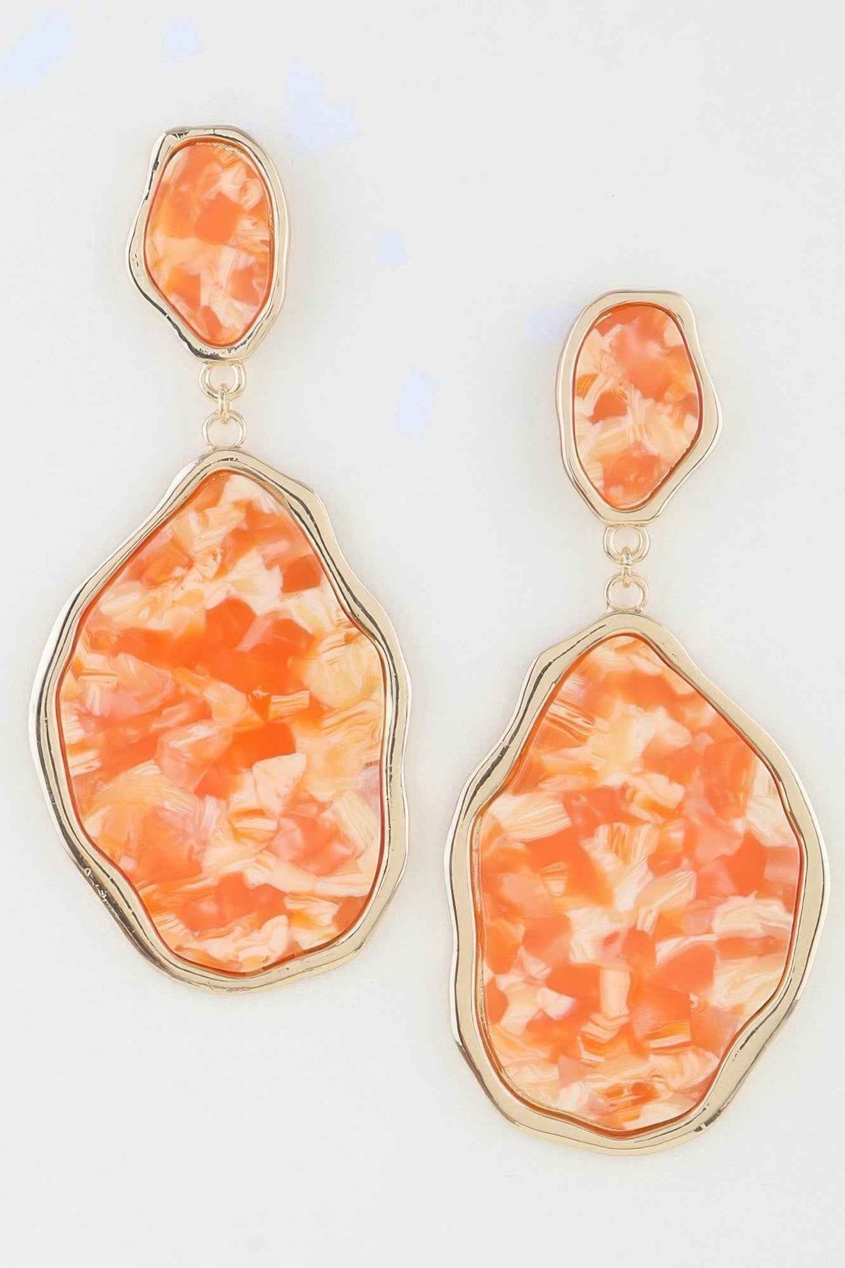Abstract Crystal Stone Drop Earrings