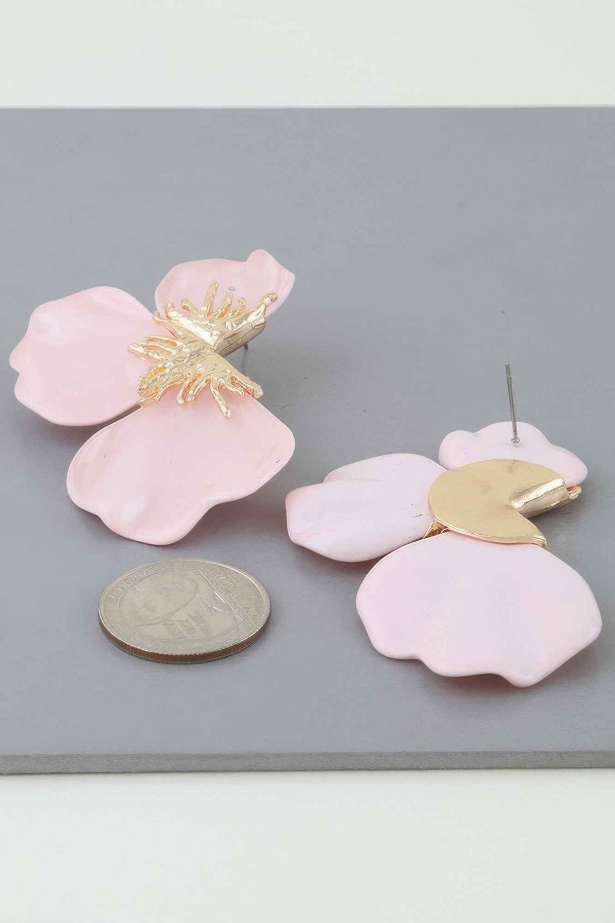 Multi Stone Scale Flower Earrings