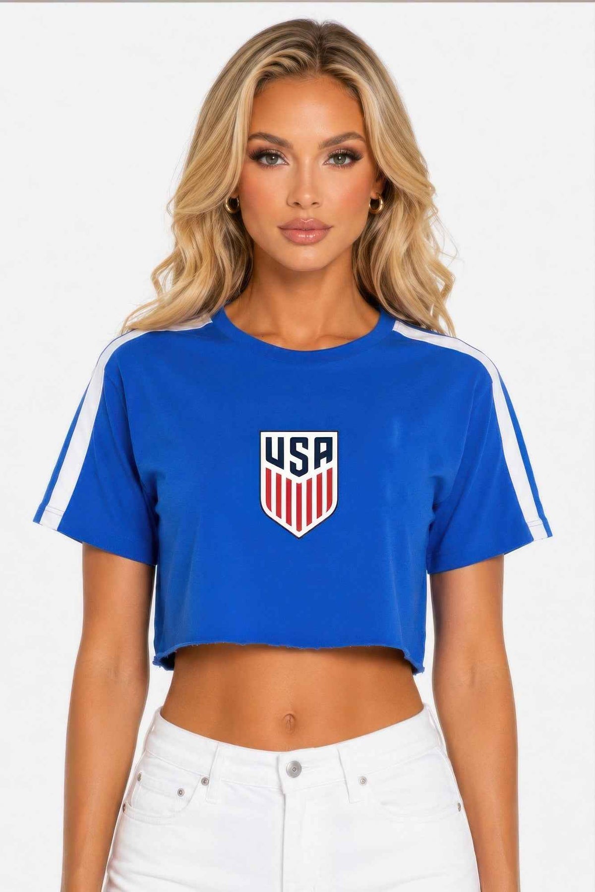 Short Sleeve Cotton Usa Print Shirt