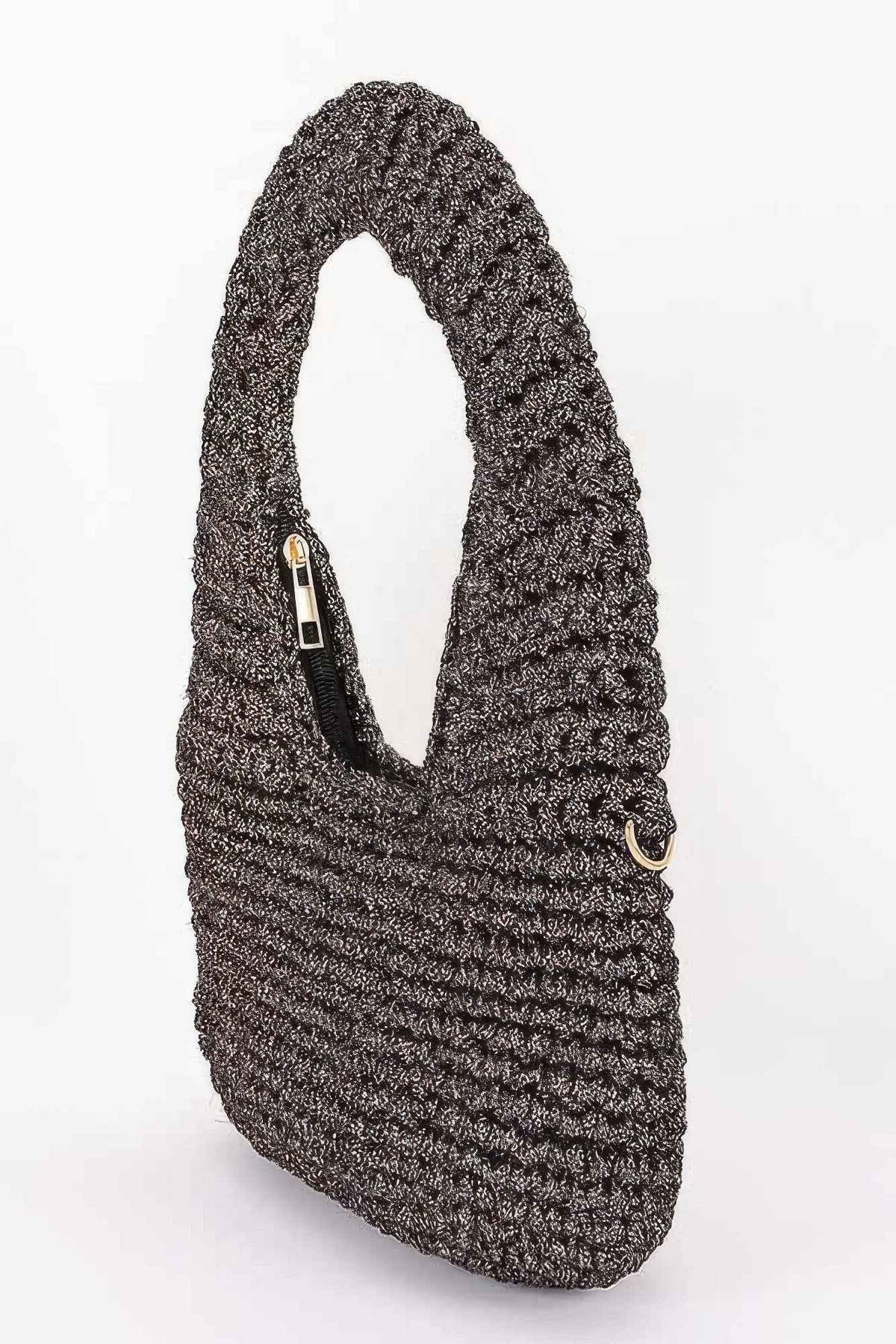 Crochet Woven Hobo Bag