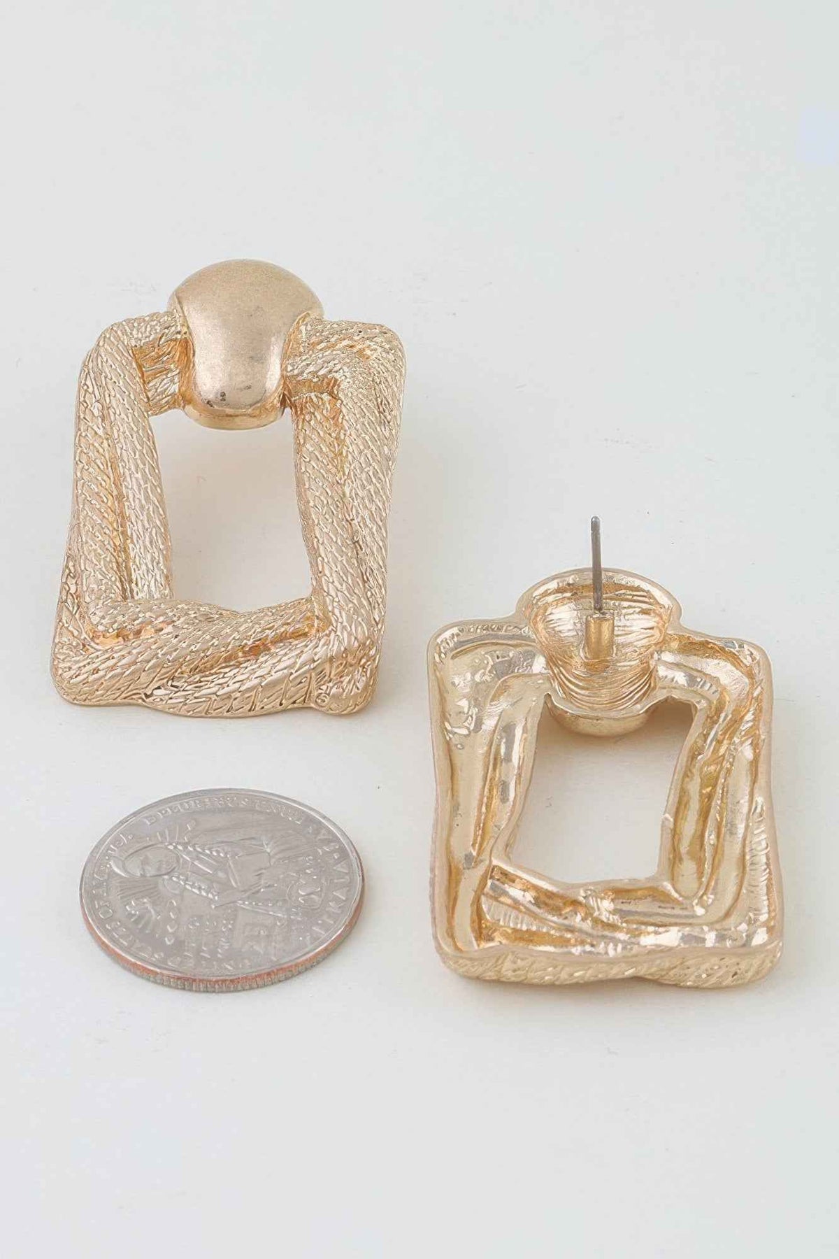 Braided Frame Twist Drop Earrings