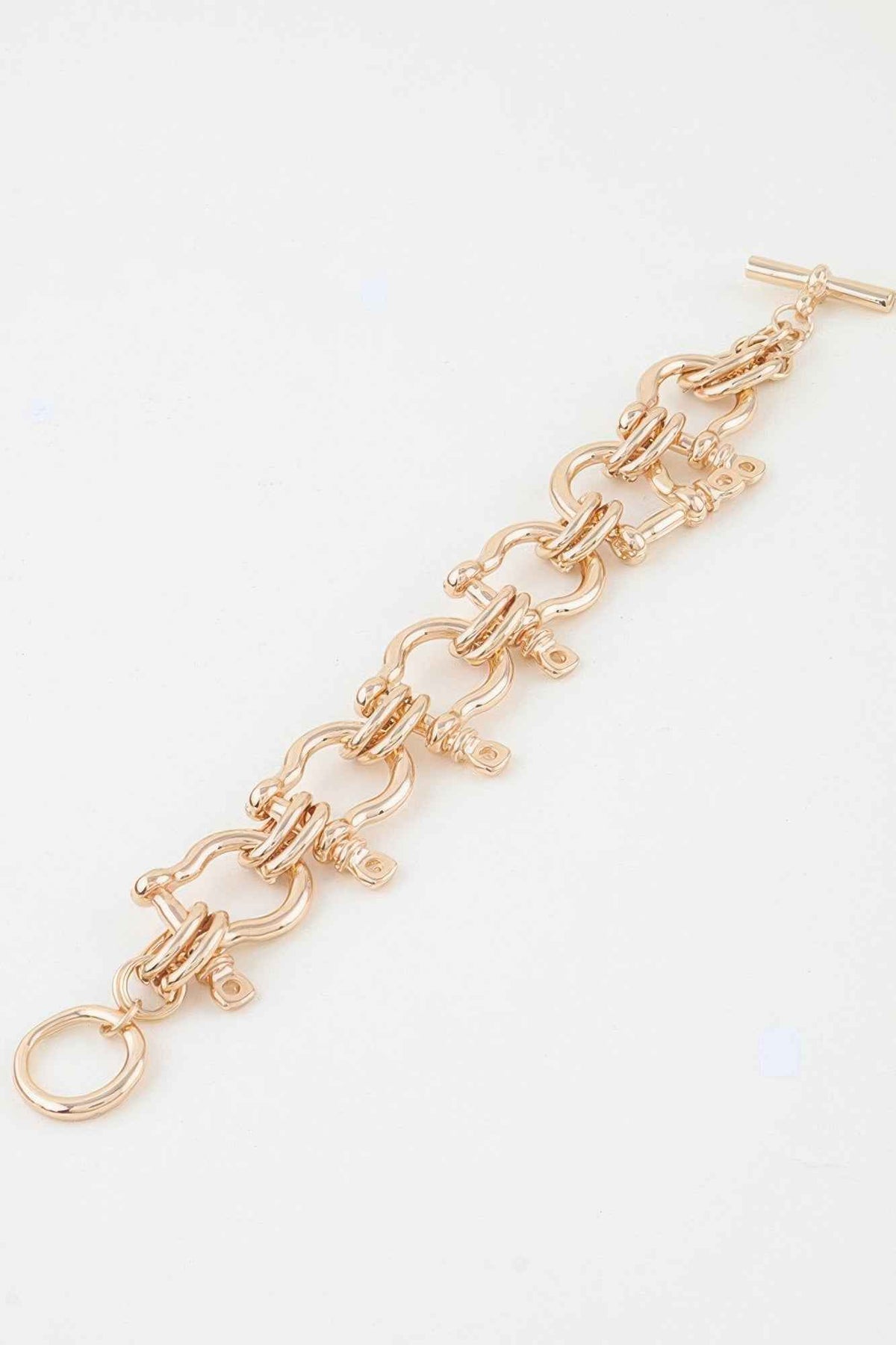Polished Horseshoe Toggle Bracelet