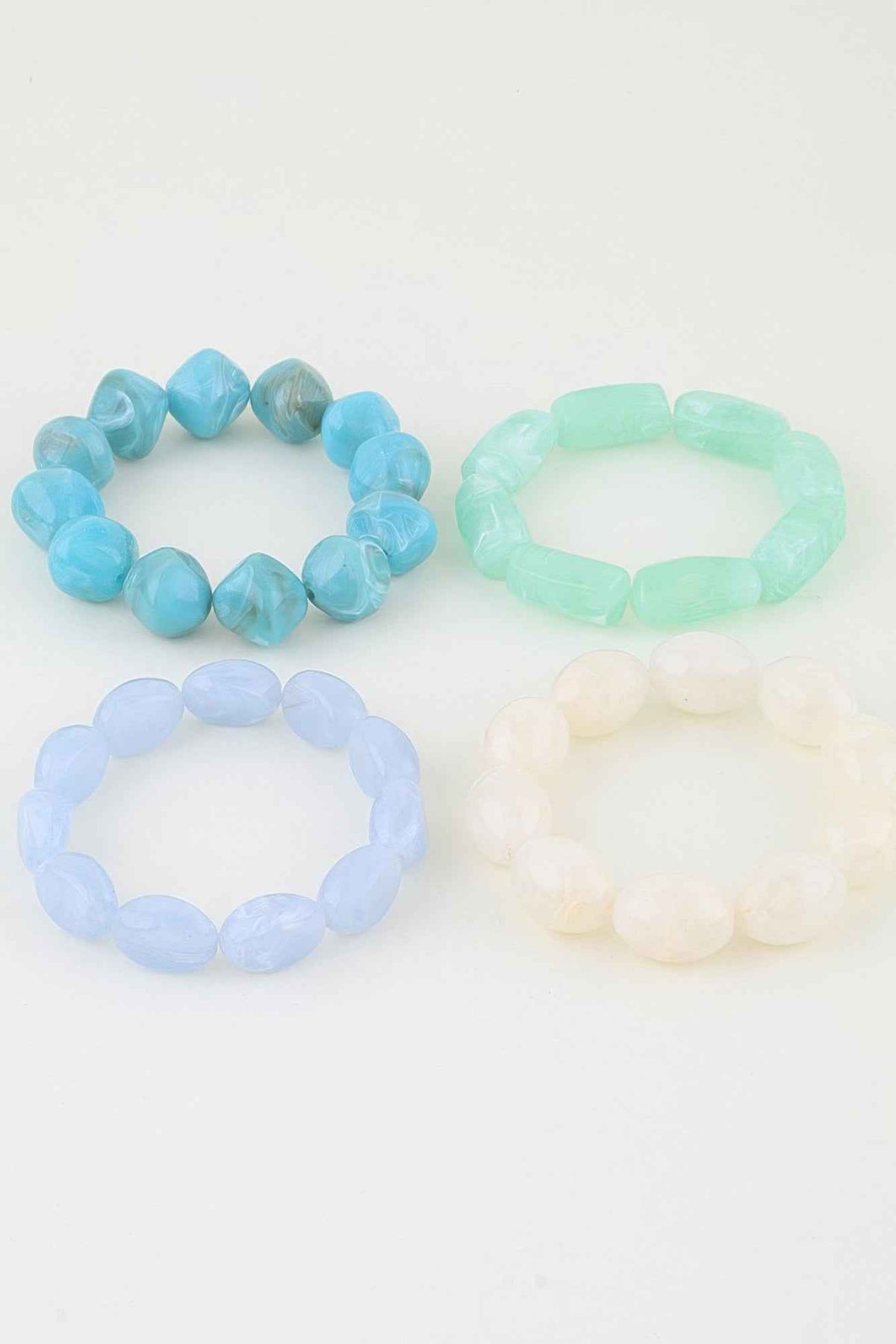 Multi Marble Stone Beaded Bracelet